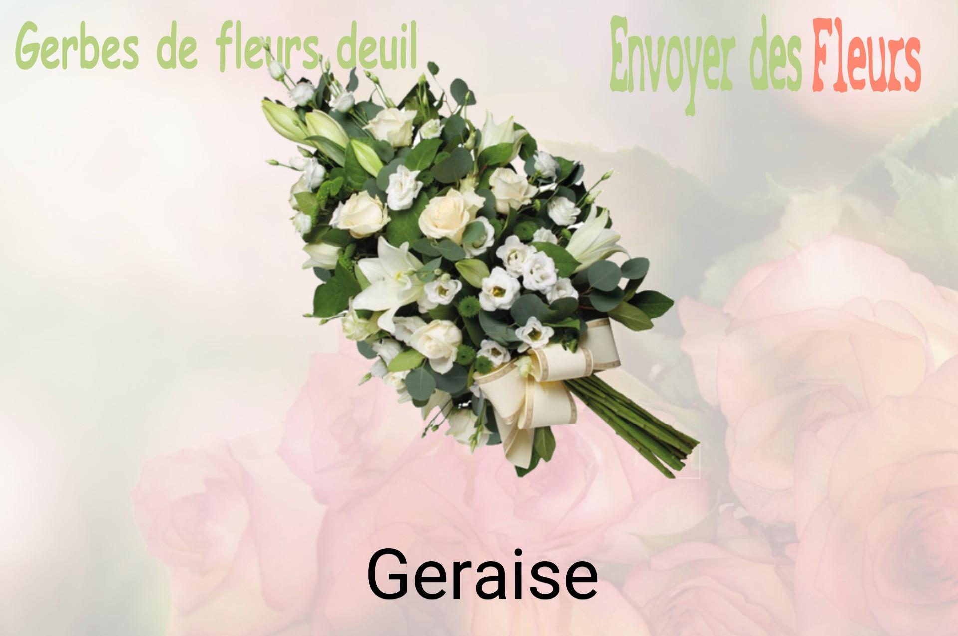 Gerbe de fleurs de deuil livrée à Geraise